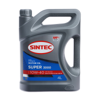 Масло моторное Sintec Super 3000 10W-40, SG/CD, п/синтетическое, 4 л 600240