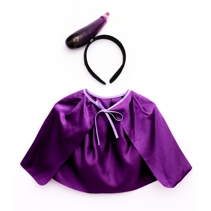 Карнавальный набор «Яркий баклажан»: накидка, ободок Карнавальный набор «Яркий баклажан»: накидка, ободок