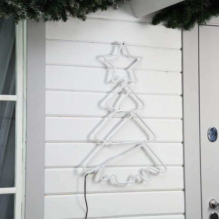 Неоновая фигура «Ёлочка», 47 × 77 см, 480 LED, 220 В, свечение зелёное Неоновая фигура «Ёлочка», 47 × 77 см, 480 LED, 220 В, свечение зелёное