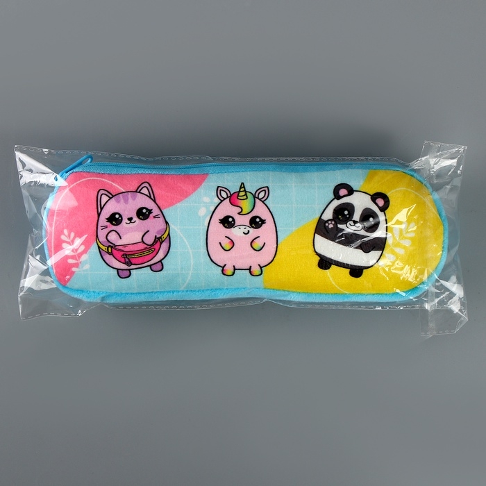 Пенал школьный мягкий Пенал школьный мягкий "Зверята", 6,5*20 см