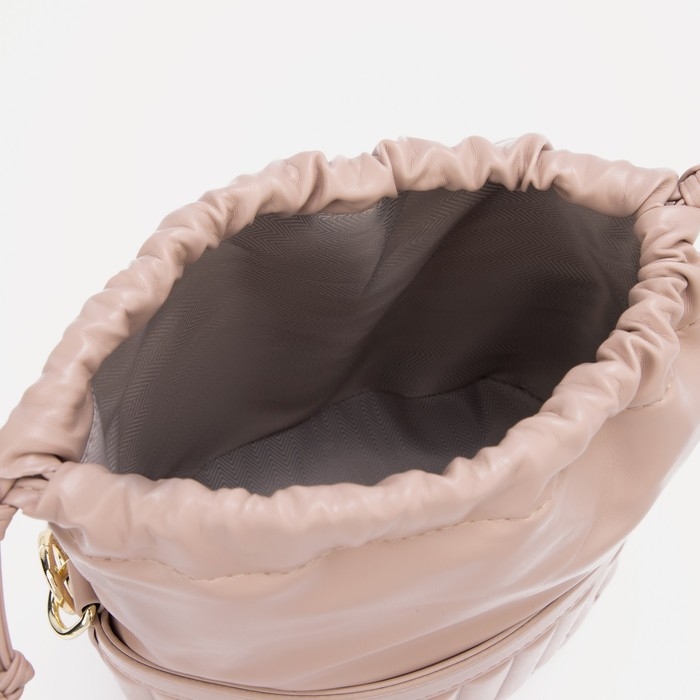 Сумка кросс-боди, отдел на шнурке, цвет бежевый Сумка кросс-боди, отдел на шнурке, цвет бежевый