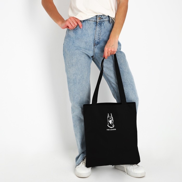 Шопер «Доберман» 35х0.5х40 см, отд без молнии, без подклада, чёрный Шопер «Доберман» 35х0.5х40 см, отд без молнии, без подклада, чёрный