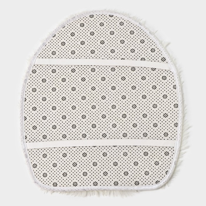 Коврики для ванной и туалета Доляна «Плюшевый», 3 шт: 80×49 см, 40×49 см, 40×35 см, цвет белый