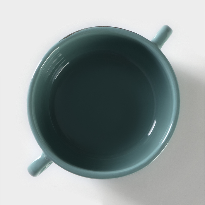Бульонница фарфоровая Tramontano, 300 мл, 11,5×5,5 см, цвет зелёный