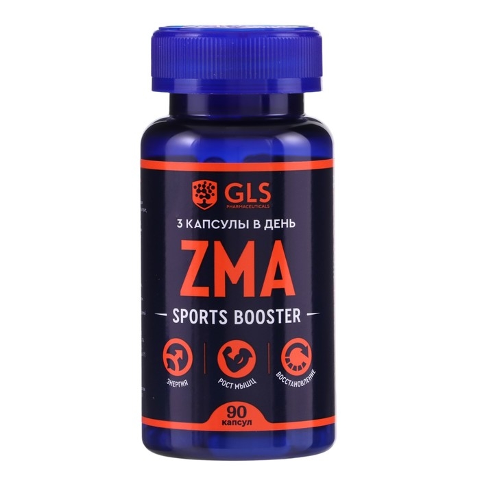 ZMA комплекс GLS с магнием, цинком и аспарагиновой кислотой, 90 капсул по 400 мг ZMA комплекс GLS с магнием, цинком и аспарагиновой кислотой, 90 капсул по 400 мг