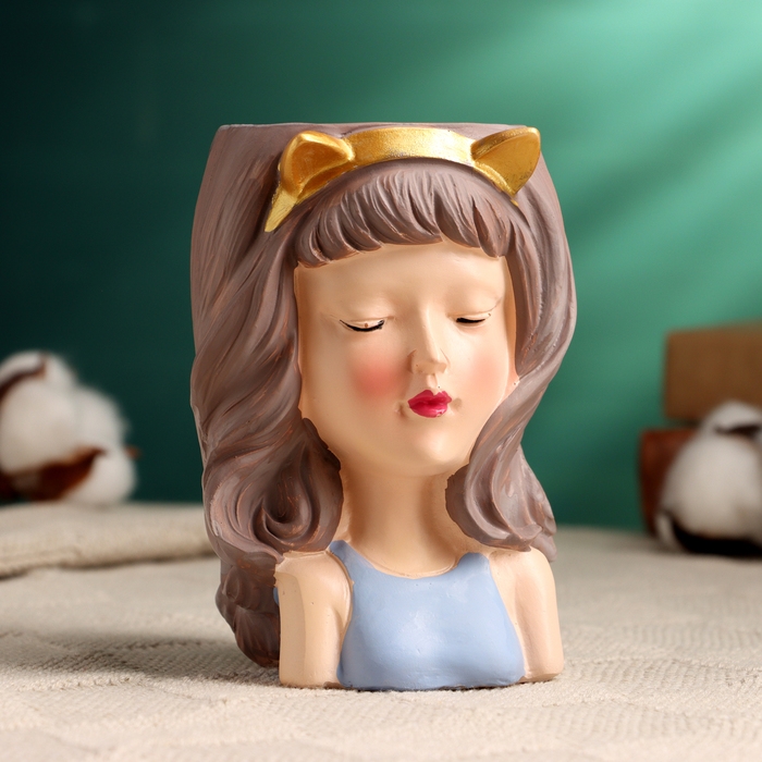 Кашпо  Кашпо "Мечтательница" розовое, 8х9х12см, 0,25л, d-5,5 см