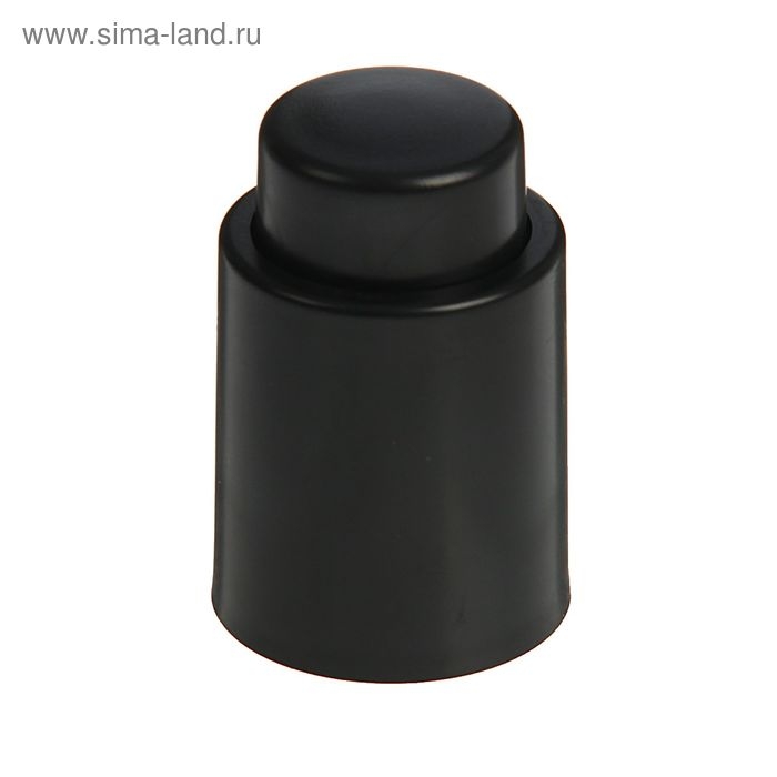 Пробка вакуумная для бутылки «Кнопка», 7 см, цвет чёрный Пробка вакуумная для бутылки «Кнопка», 7 см, цвет чёрный
