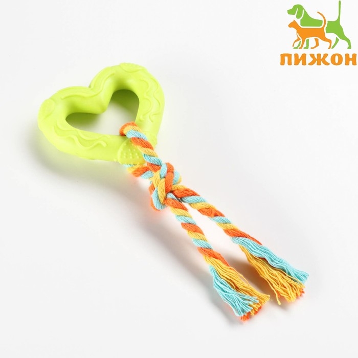 Игрушка Игрушка "Сердечко с канатом", 7 см, жёлтое