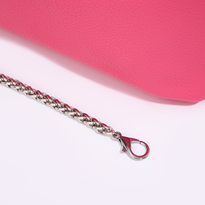 Сумка-багет на молнии, цепочка, цвет розовый Сумка-багет на молнии, цепочка, цвет розовый