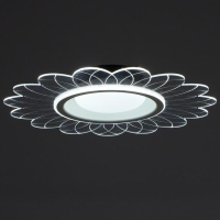 Люстра с ПДУ 1200/1 LED 52Вт 3000-6000К диммер белый-прозрачный 50х50х8 см BayerLux