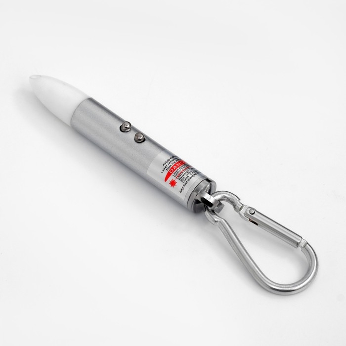 Лазерная указка  Лазерная указка "Мастер К", с карабином, 3 LR44, 2 х 2 х 8.5