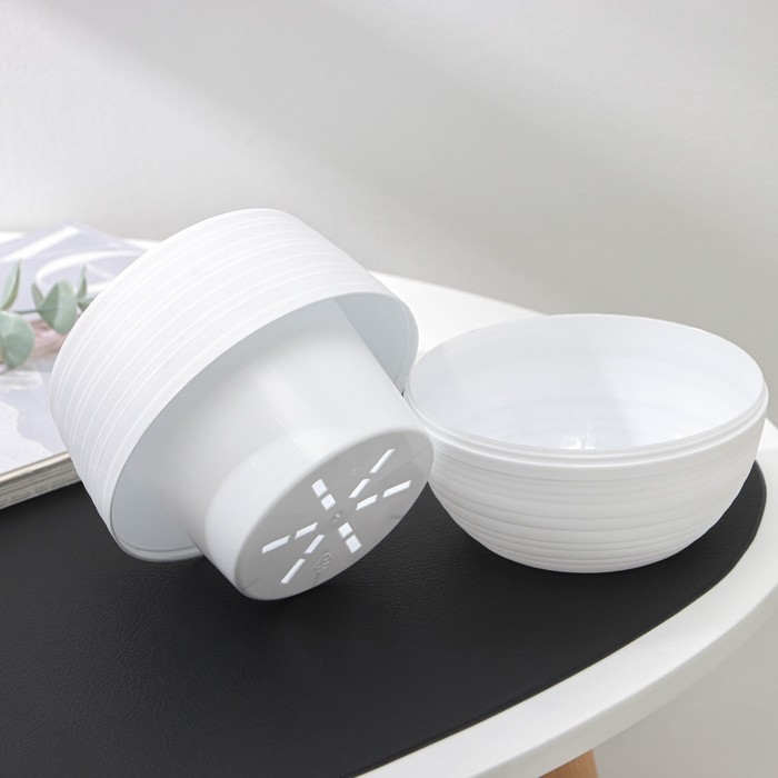 Горшок «Дуэт», 500 мл, цвет белый Горшок «Дуэт», 500 мл, цвет белый