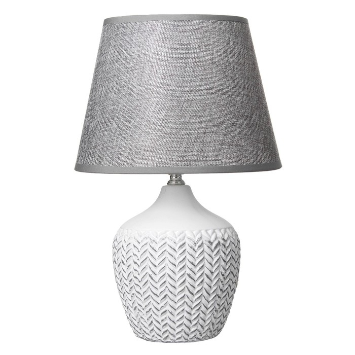 Настольная лампа Латея E14 40Вт бело-серый 20х20х35 см RISALUX Настольная лампа Латея E14 40Вт бело-серый 20х20х35 см RISALUX