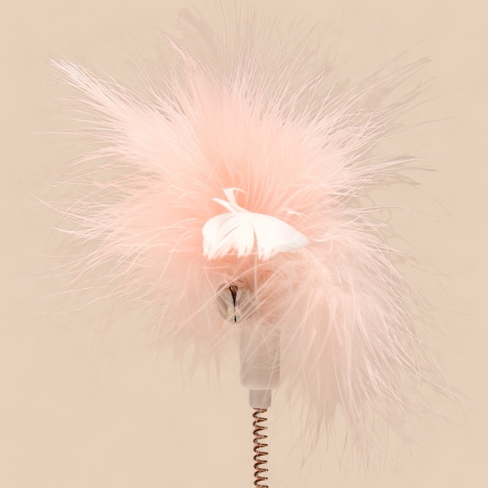 Игрушка-неваляшка  Игрушка-неваляшка "Перьевой взрыв" для кошек, 20 см, голубая