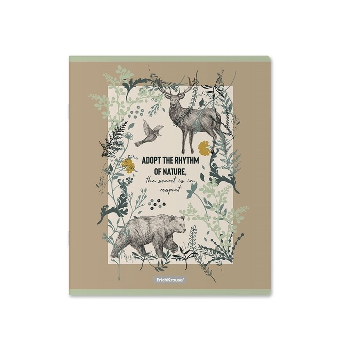 Тетрадь 48 листов в клетку, ErichKrause Natural Life, обложка мелованный картон, матовая ламинация, блок офсет 100% белизна, МИКС (1 вид в спайке) Тетрадь 48 листов в клетку, ErichKrause Natural Life, обложка мелованный картон, матовая ламинация, блок офсет 100% белизна, МИКС (1 вид в спайке)