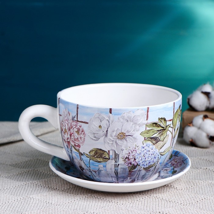 Горшок в форме чашки Горшок в форме чашки "Эмма" корсика, 19х15х10см