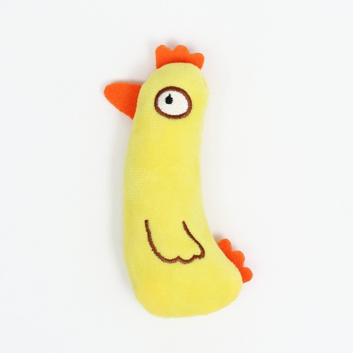 Игрушка для кошек с кошачьей мятой  Игрушка для кошек с кошачьей мятой "Цыпленок", 10 см, жёлтая