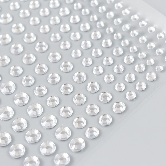 Наклейка пластик стразы Наклейка пластик стразы "Разного диаметра" 10,5х16 см