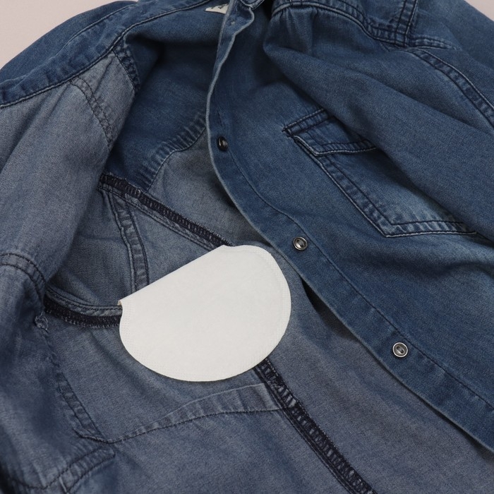 Набор защитных вкладышей для подмышек, самоклеящиеся, 6 пар, цвет белый Набор защитных вкладышей для подмышек, самоклеящиеся, 6 пар, цвет белый