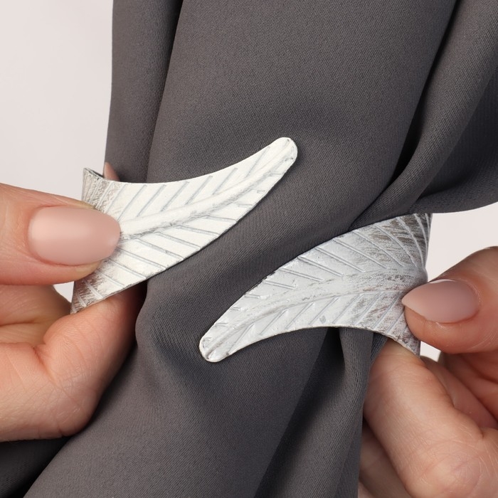 Подхват для штор «Лаврушка», d = 6,3 × 10 см, цвет серый Подхват для штор «Лаврушка», d = 6,3 × 10 см, цвет серый