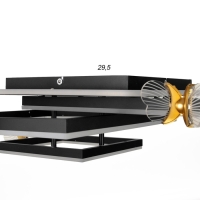 Люстра "Бабочки Тетра" 108Вт LED 3000-6000К черный 75х75х15см BayerLux