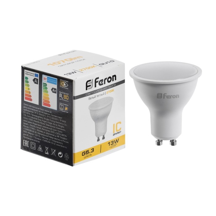 Лампа светодиодная FERON, (13W) 230V GU10 2700K MR16, LB-960 Лампа светодиодная FERON, (13W) 230V GU10 2700K MR16, LB-960