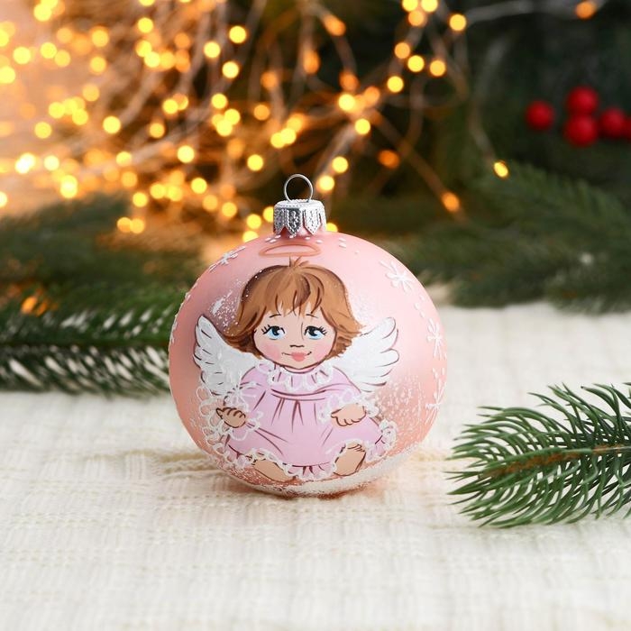 Ёлочный шар d-8 см Ёлочный шар d-8 см "Ангелочек"