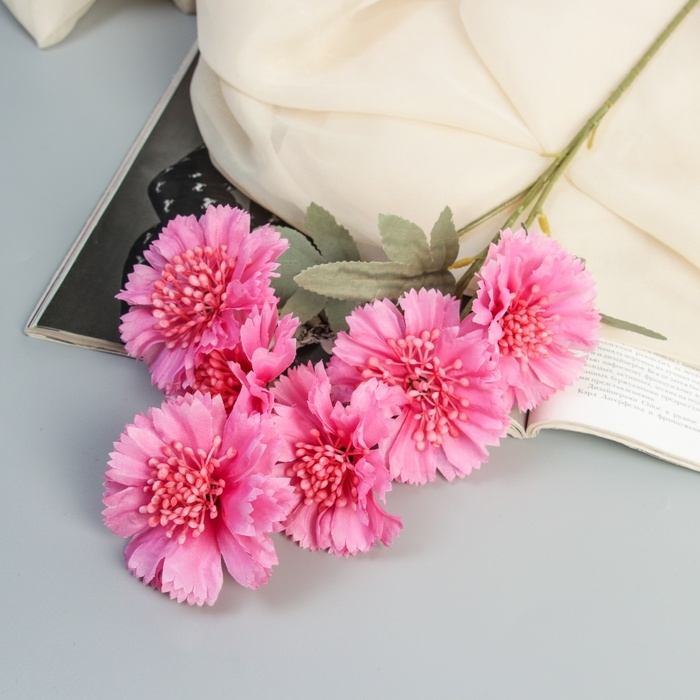 Цветы искусственные "Гвоздика каспар галант" 58х7 см, сиреневый