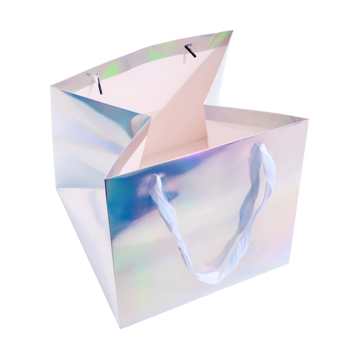 Пакет для торта с квадратным дном, голографический, 25 х 25 х 25 см Пакет для торта с квадратным дном, голографический, 25 х 25 х 25 см