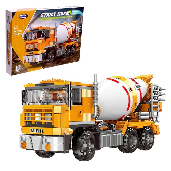 Конструктор Техно «Бетономешалка», 654 детали Конструктор Техно «Бетономешалка», 654 детали