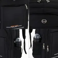 Рюкзак молодёжный, со светоотражающей полосой, 2 отдела, 4 кармана, 37&times;17&times;54 см, чёрный