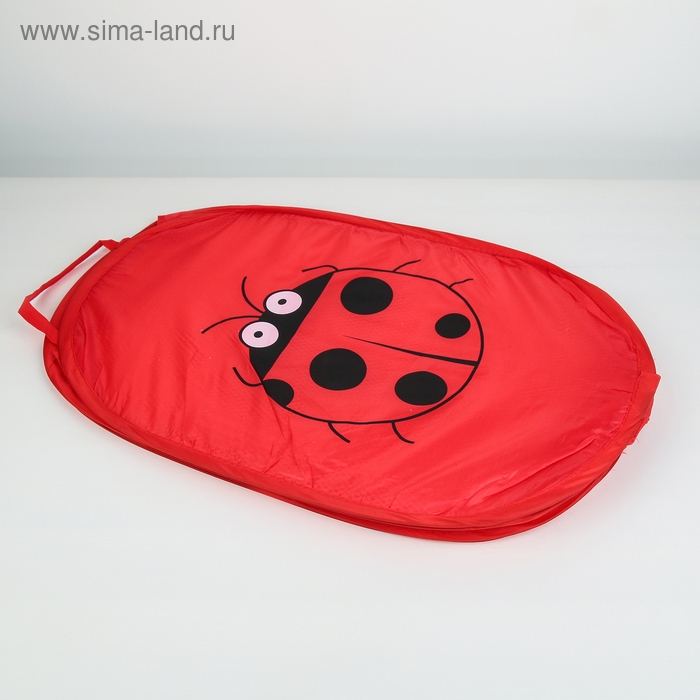 Корзина для игрушек Доляна «Божья коровка», складная, 32×32×52 см, цвет красный Корзина для игрушек Доляна «Божья коровка», складная, 32×32×52 см, цвет красный