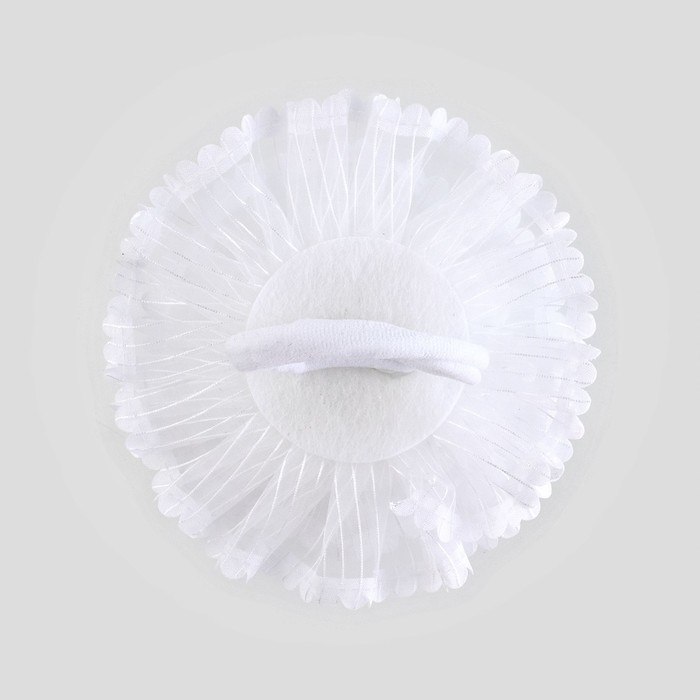 Выпускной.Бант для волос на резинке, белый, 10.5 см, Принцессы