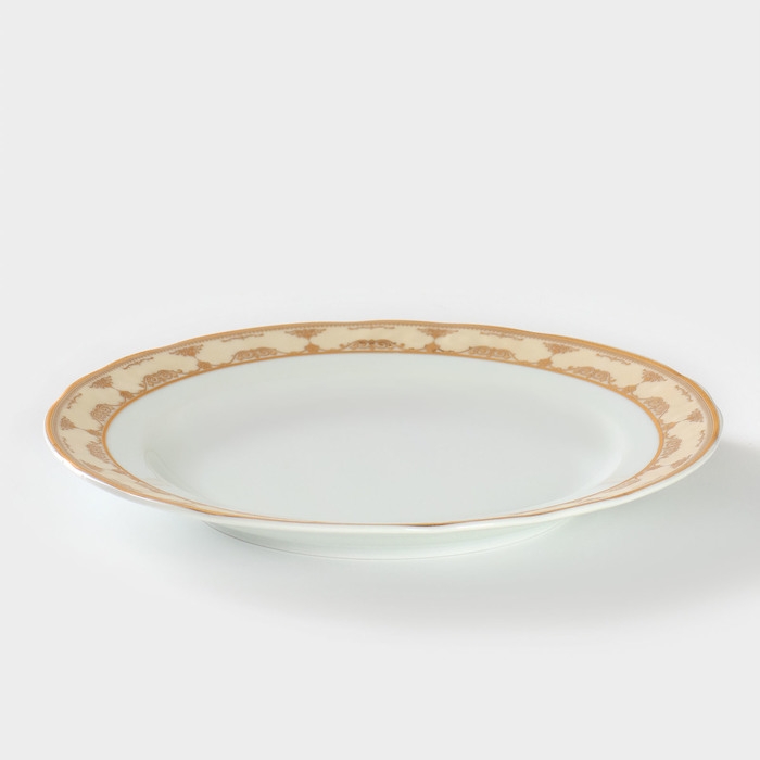 Тарелка фарфоровая «Надежда. Стильный», d=24 см Тарелка фарфоровая «Надежда. Стильный», d=24 см