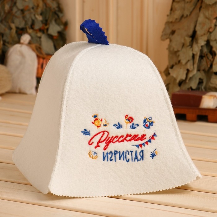 Шапка для бани  Шапка для бани "Русская игристая" экофетр