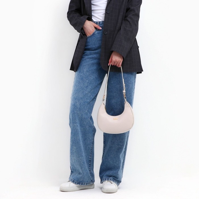 Сумка женская из искусственной кожи, 22х23х6 см, бежевый цвет Сумка женская из искусственной кожи, 22х23х6 см, бежевый цвет