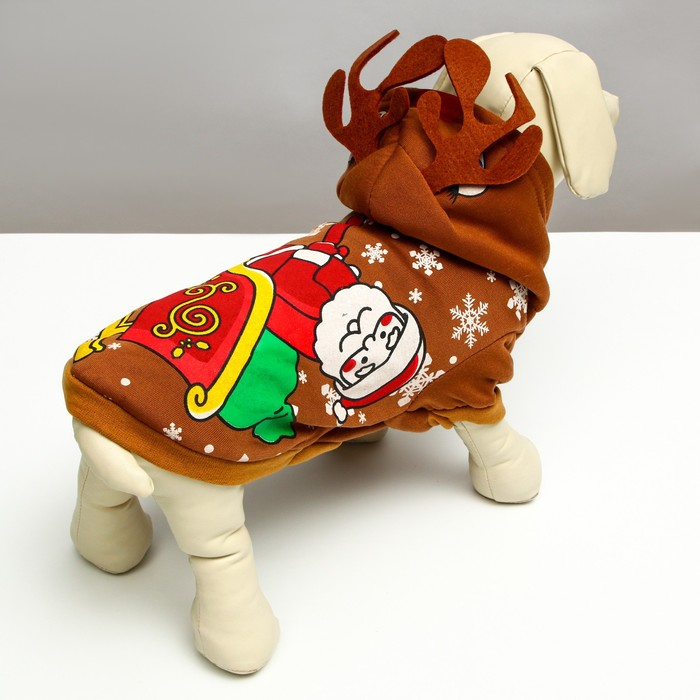 Толстовка  Толстовка "Олень с рожками", XS (ДС 20, ОГ 30 см)