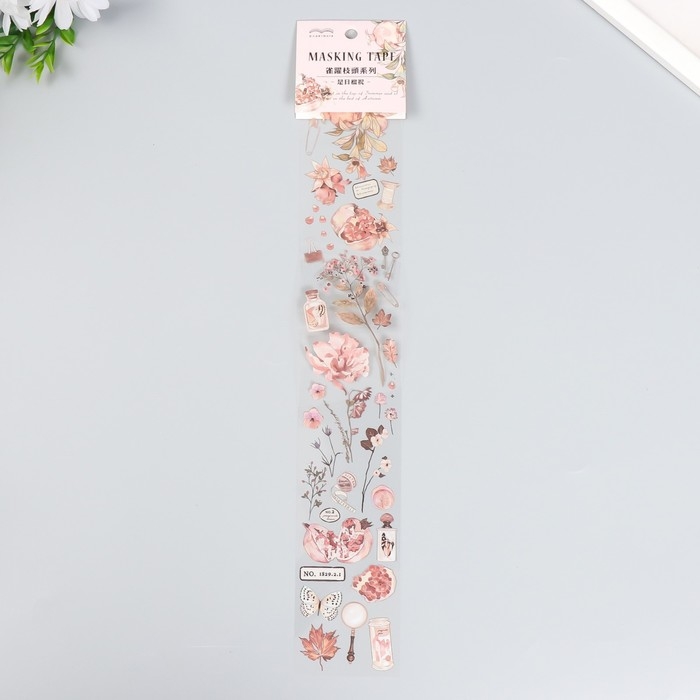 Наклейки для творчества Наклейки для творчества "Цветы и гранат" 6х35 см