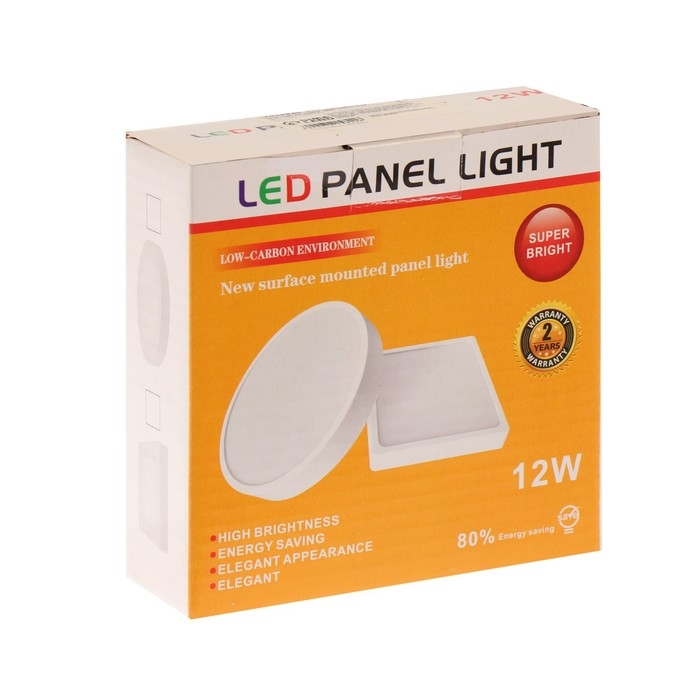 Накладной светодиодный светильник, 105х35 мм, 12 Вт,1080 Лм, 6500 К, квад. Накладной светодиодный светильник, 105х35 мм, 12 Вт,1080 Лм, 6500 К, квад.