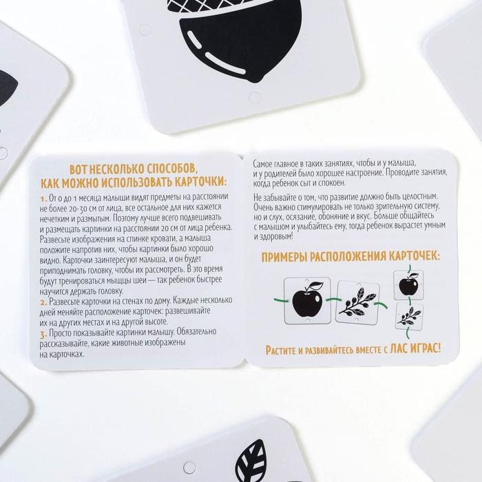 Чёрно-белые картинки для новорожденных «Мир вокруг нас», 40 картинок, 0+ Чёрно-белые картинки для новорожденных «Мир вокруг нас», 40 картинок, 0+