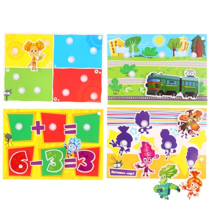 Игра развивающая на липучках  Игра развивающая на липучках "Изучаем окружающий мир", Фиксики