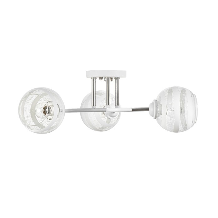 Люстра Люстра "Офелия" 3хЕ27 40Вт бело-хромовый 58х58х27 см BayerLux