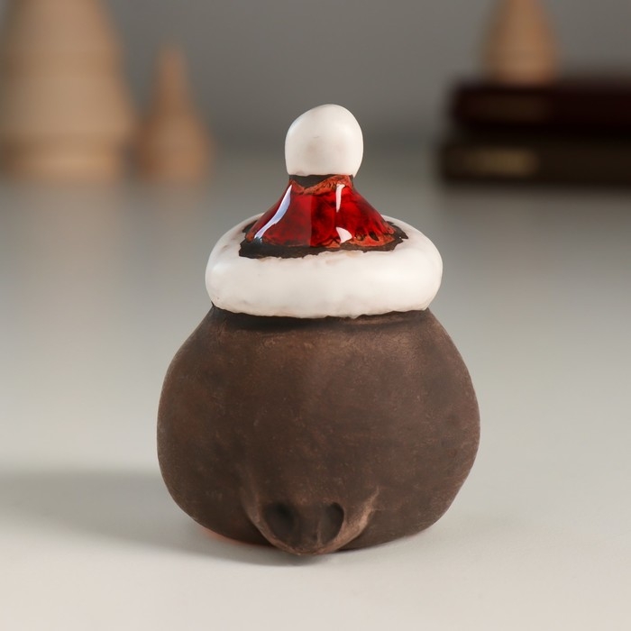 Сувенир керамика Сувенир керамика "Птенчик в красной шапочке" 4,8х4,9х6,3 см