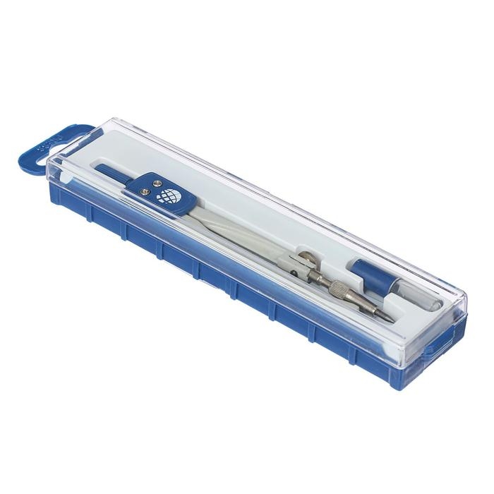 Циркуль металлический + грифели GLOBUS «Школа», 2 предмета (циркуль литой, окрашенный, пенал с запасным грифелем), в футляре Циркуль металлический + грифели GLOBUS «Школа», 2 предмета (циркуль литой, окрашенный, пенал с запасным грифелем), в футляре