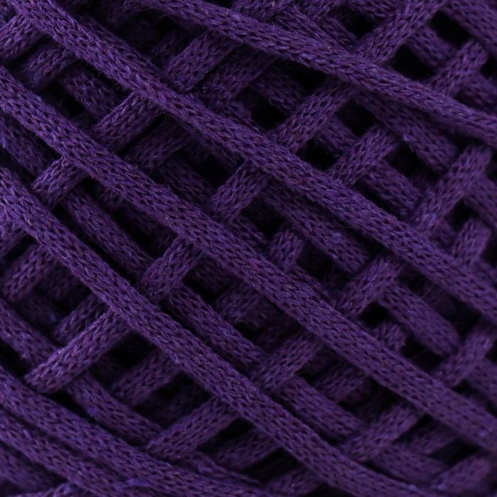 Хлопковый шнур 3 мм 220м/240±5 гр Градиент Хлопковый шнур 3 мм 220м/240±5 гр Градиент "Лето" (баклажан/белый)