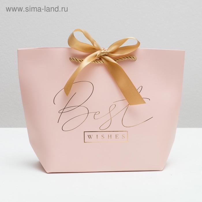 Пакет подарочный, упаковка, «Best wishes», 19 х 20 х 9 см Пакет подарочный, упаковка, «Best wishes», 19 х 20 х 9 см