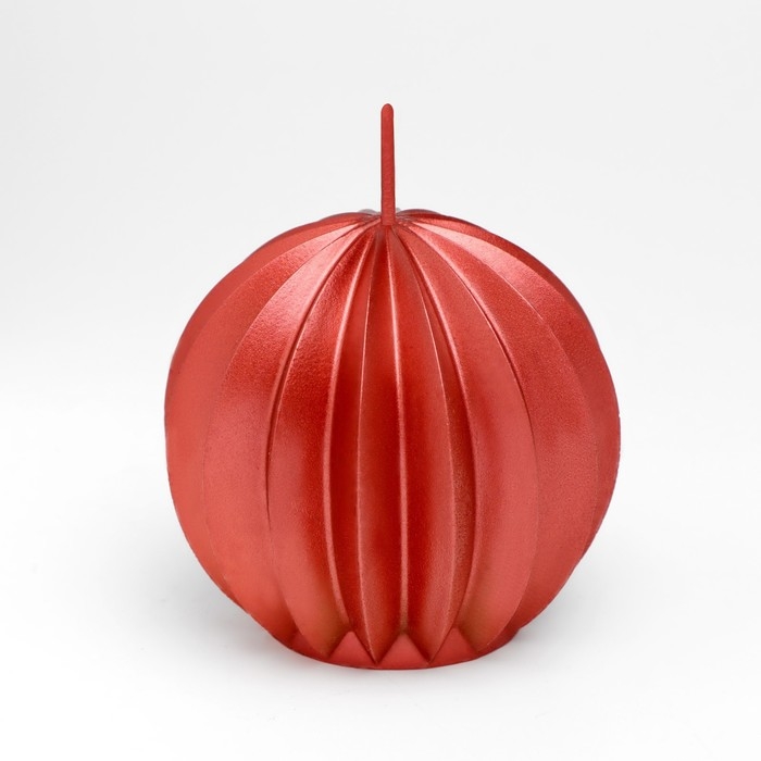 Свеча фигурная  Свеча фигурная "Шар граненый", 6,5х6,5 см, красный