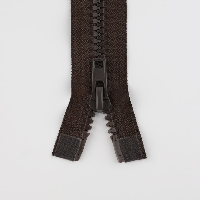 Молния «Трактор», №8, разъёмная, 2 замка, замки автомат, 100 см, цвет коричневый