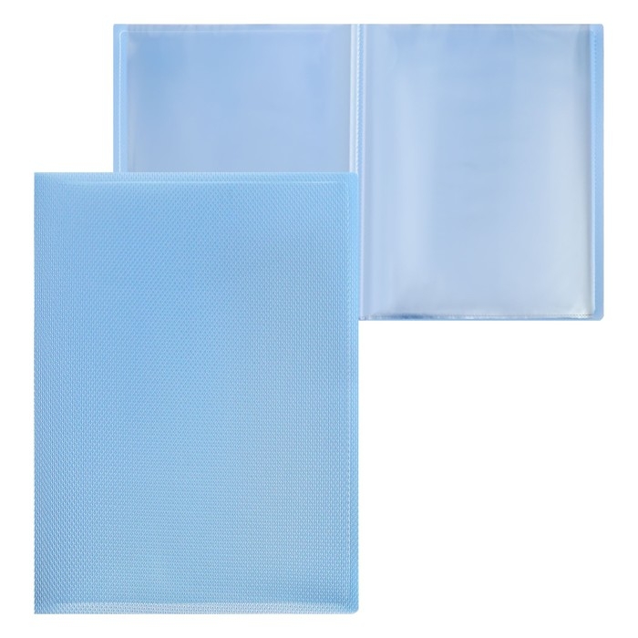 Папка 20 вкладышей, А4, 700 мкм, Calligrata TOP Breeze, с тиснением, небесный Папка 20 вкладышей, А4, 700 мкм, Calligrata TOP Breeze, с тиснением, небесный