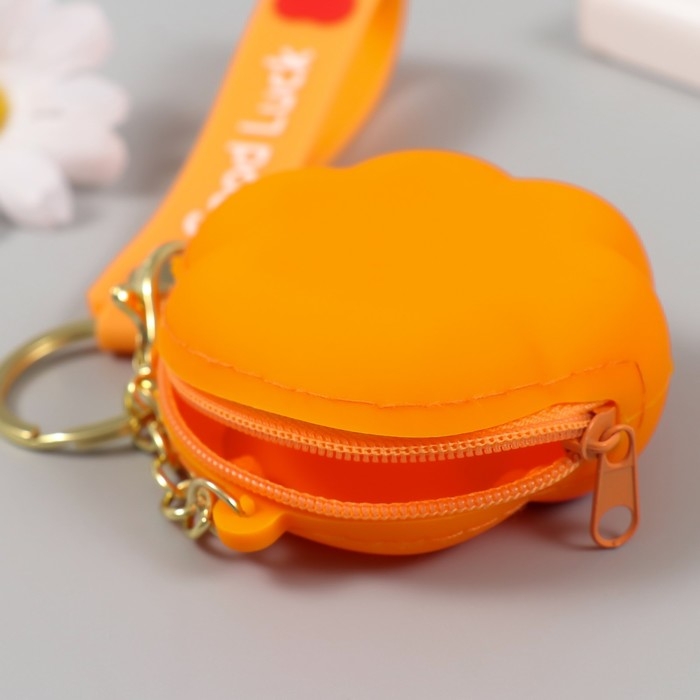 Брелок кошелёк с карабином, ремешком силикон Брелок кошелёк с карабином, ремешком силикон "Лапка" 3х7х7,5 см